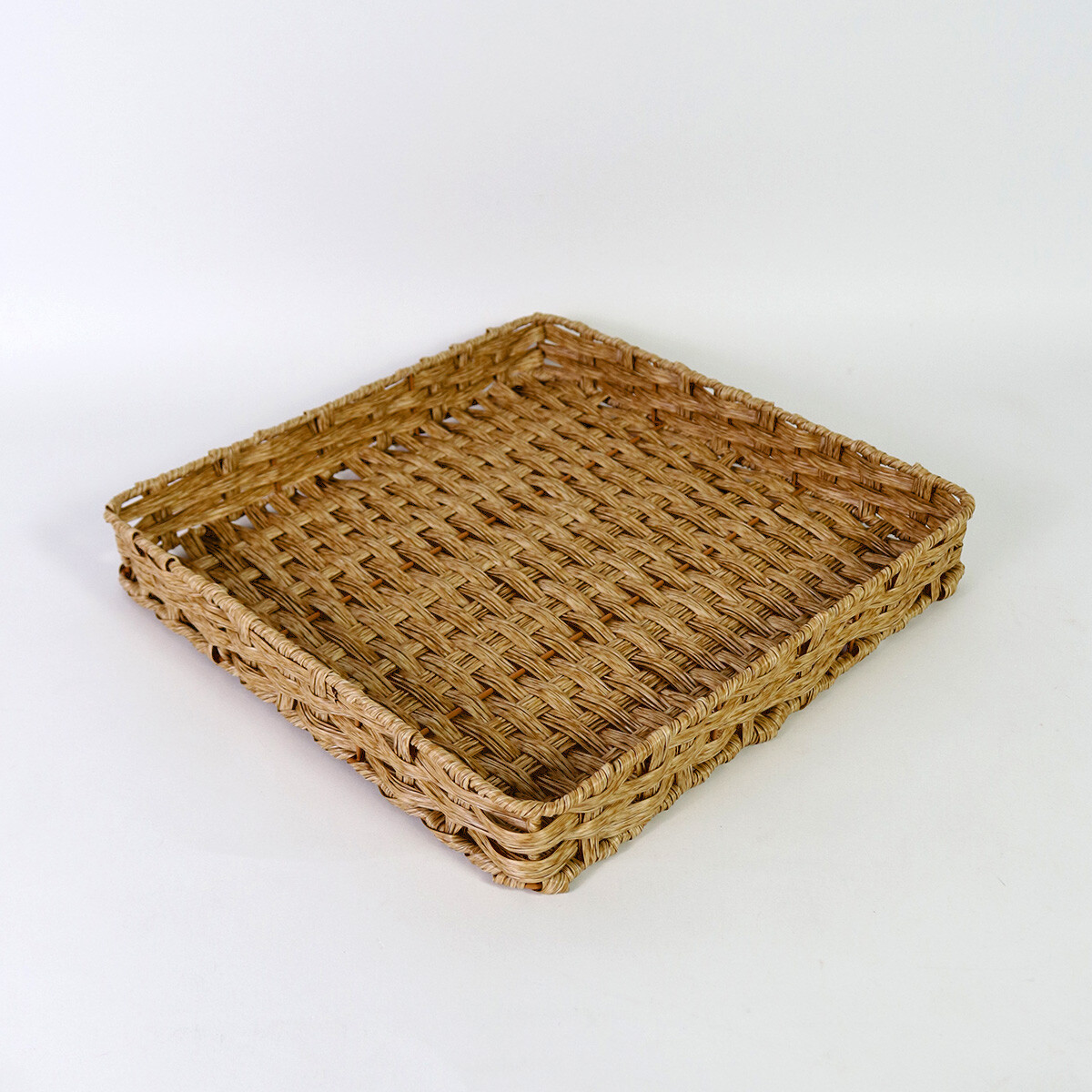 CESTA CUADRADO SIMIL RATAN BEIGE MED 