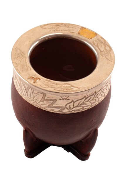 Mate Cerámica Plata y Oro C3
