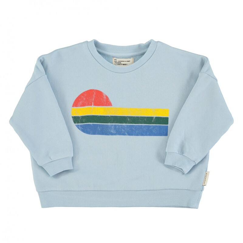 SS25.FLP2505B Buzo Niños Manga Larga Celeste Eighties Piupiuchick - 18 Meses