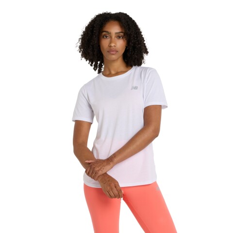Remera New Balance de Dama - Essentials Heathert - WT41190WT ELD