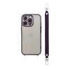 Protector para iPhone 16 Pro bordes violeta con correa Protector Para Iphone 16 Pro Bordes Violeta Con Correa