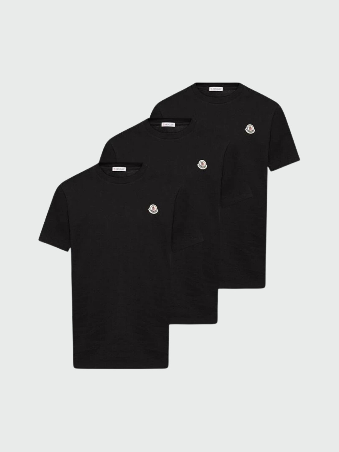 MONCLER - PACK 3 CAMISETAS LOGO ALGODÓN Alta Automática