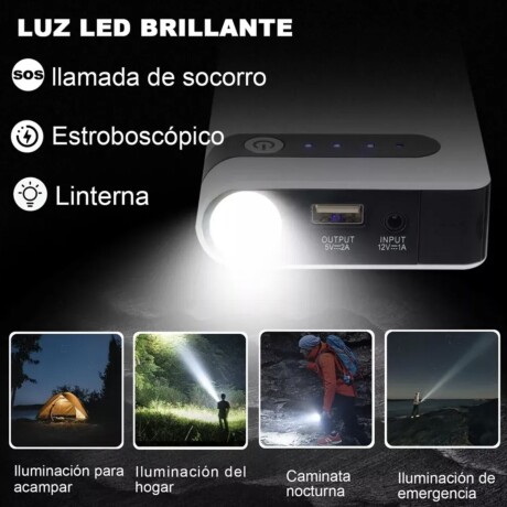 Cargador Arrancador De Bateria Para Auto Powerbank 2000mah Blanco Cargador Arrancador De Bateria Para Auto Powerbank 2000mah Blanco