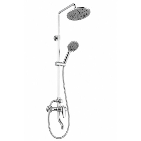 Barral de ducha Monocomando Exterior con transferencia Caddie Cromado Brillante Barral De Ducha Monocomando Exterior Con Transferencia Caddie Cromado Brillante