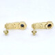 Caravanas En Oro 18K De 2 Colores Y Zafiro Caravanas En Oro 18K De 2 Colores Y Zafiro