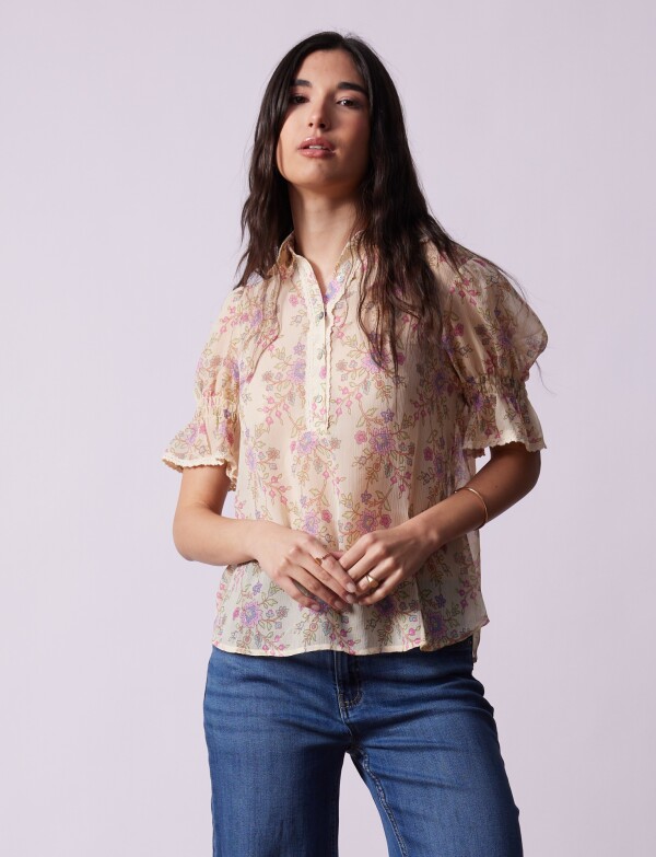 Blusa Printed MULTI/BEIGE