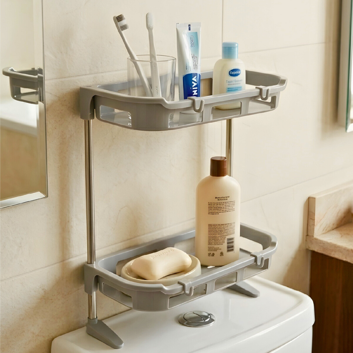 Estante Baño Inodoro Water Mochila 2 Niveles Soporte 