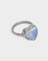 Anillos Medianos y Grandes Moonstone Anillo Corazón Moonstone - Plateado
