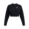 UA Rival Terry OS Crop Crw-BRN BLK-001
