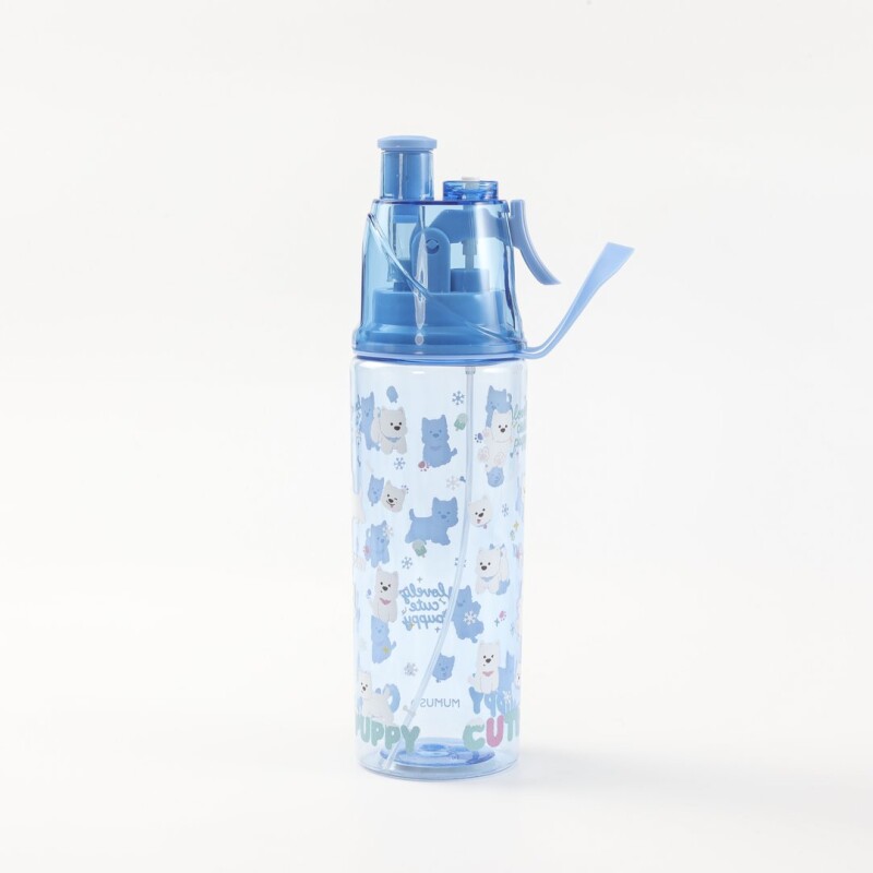 BOTELLA DE AGUA DE PLÁSTICO PARA NIÑOS PUPPY DUODUO (500 ML – AZUL) BOTELLA DE AGUA DE PLÁSTICO PARA NIÑOS PUPPY DUODUO (500 ML – AZUL)