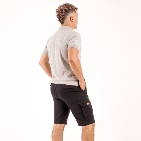 Bermuda Cargo con Spandex Extra Negra