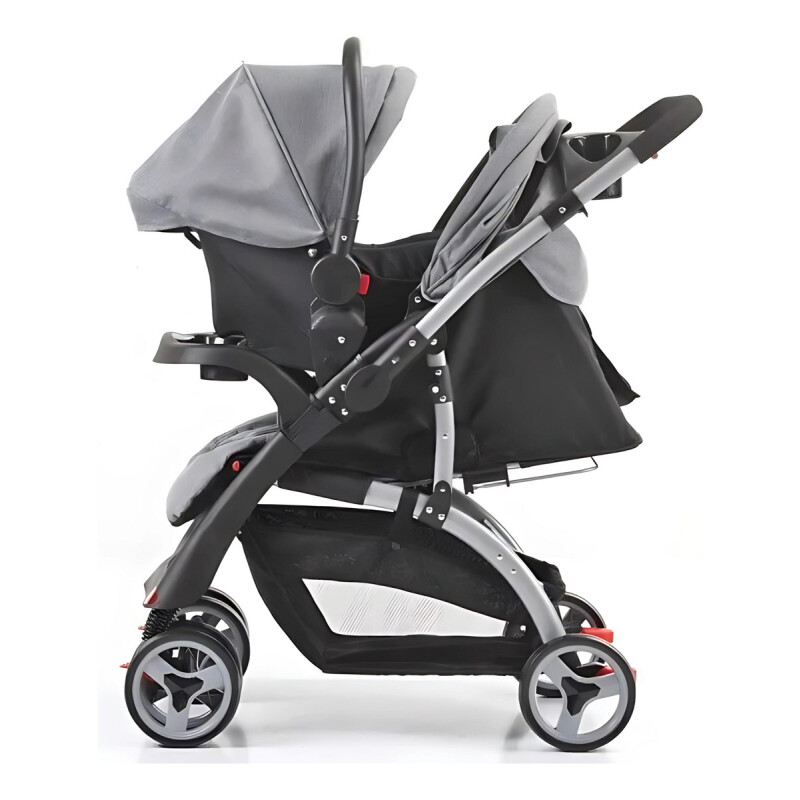 Coche De Paseo Para Bebe Travel System Color Gris Gris