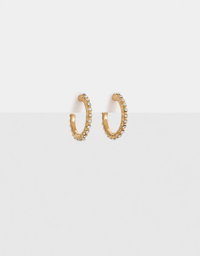 Aros Argollas Con strass Argollas Con Strass - Dorado