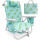 Silla Reposera Reforzada 120kg Plegable Aluminio Celeste2