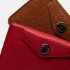 Tarjetero Monaco En Cuero Graneado Rojo