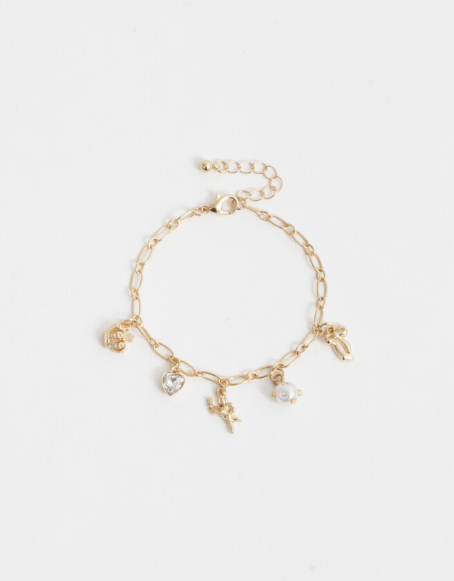Pulseras Flexibles Multi dijes Pulsera Flexible Multi Dije - Dorado
