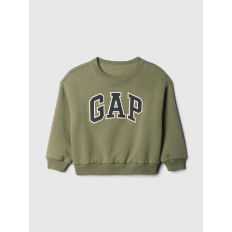 V-OVERSIZED LOGO CREW WALDEN GREEN