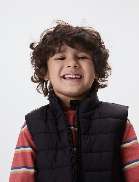 CHALECO PUFFER MODELO COMFORT NEGRO