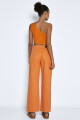 Nmkerry One Shoulder Cropped Top Vibrant Orange