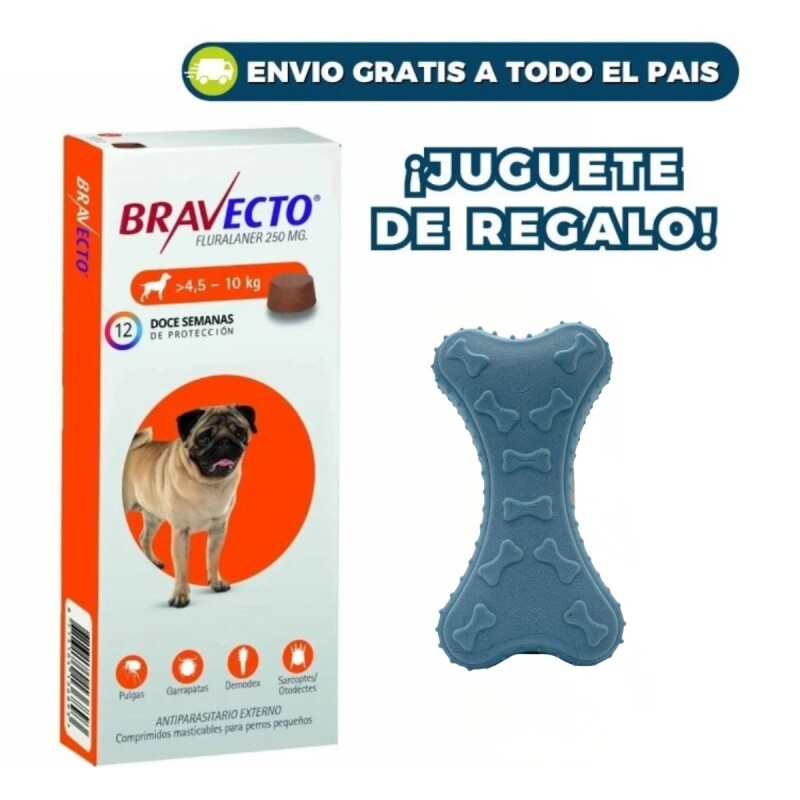 BRAVECTO ANTIPULGAS Y ANTIGARRAPATAS 4.5 A 10 KG