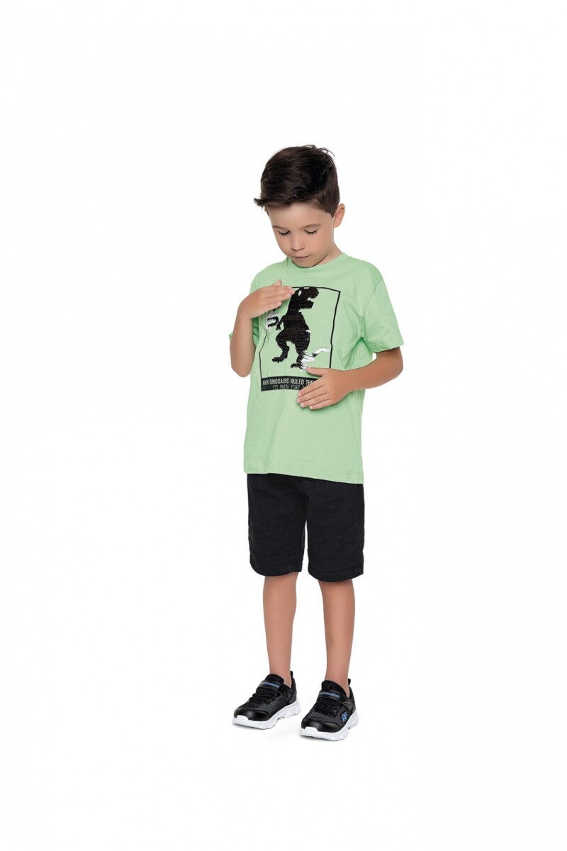 Camiseta en tejido de punto para niños VERDE MENTA
