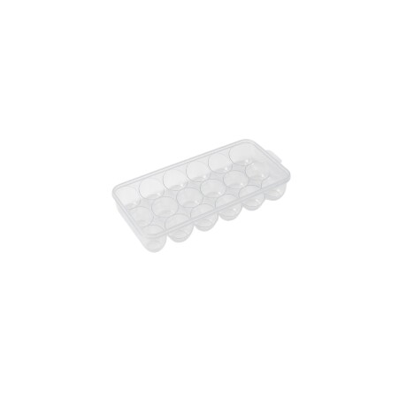 HUEVERA PLASTICA CON TAPA 18 CAVIDADES Sin color