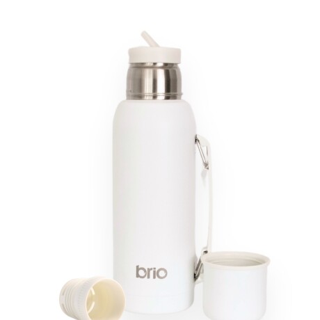 Termo 1 Litro Acero Inox brio Con Pico Cebador Blanco