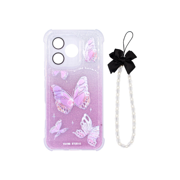 Protector para Honor 600e diseño mariposas + correa Protector Para Honor 600e Diseño Mariposas + Correa