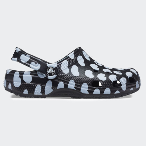 Crocs Classic Heart Print Negro