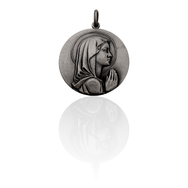Dije Virgen Niña-Plata 925 quemada-Sin Piedra-CP3126 Sinpiedra