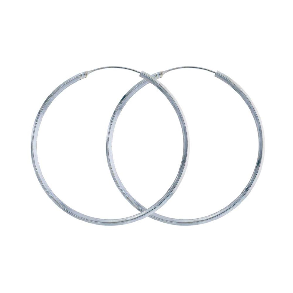 Aros de Plata 925 - 5cm de Diámetro 