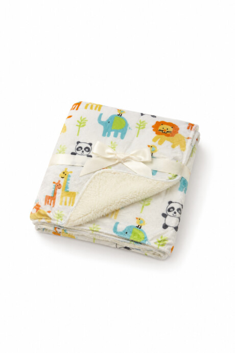 Manta reversible Para Bebé Zoo