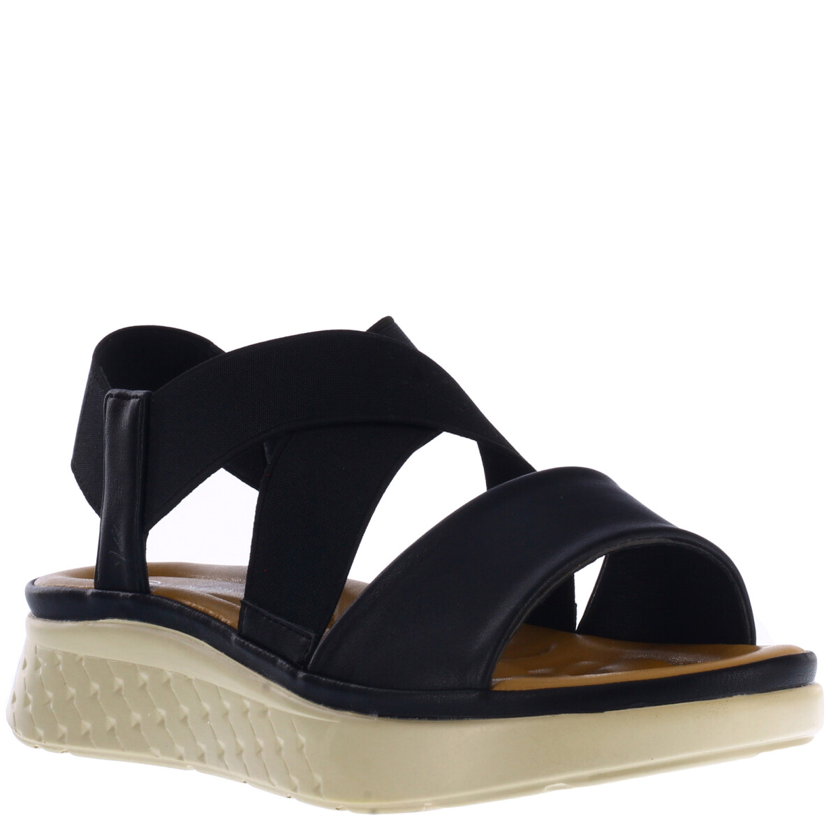 Sandalias de Mujer Lady Confort ROSA con tiras elasticas - Negro 