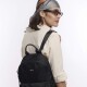 Mochila microfibra con llavero Negro