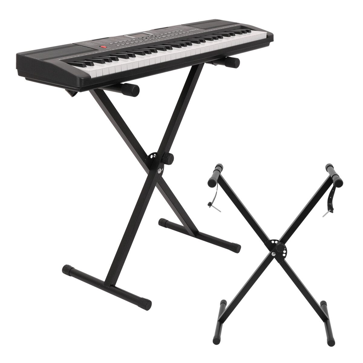 Soporte pie para organo teclado color negro itm015 