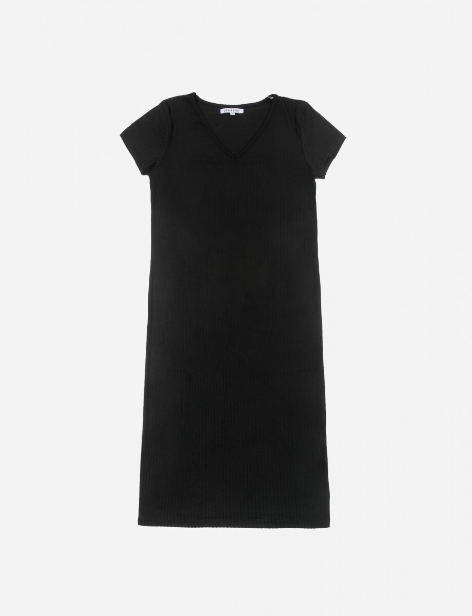 Vestido largo - Mujer - Negro 