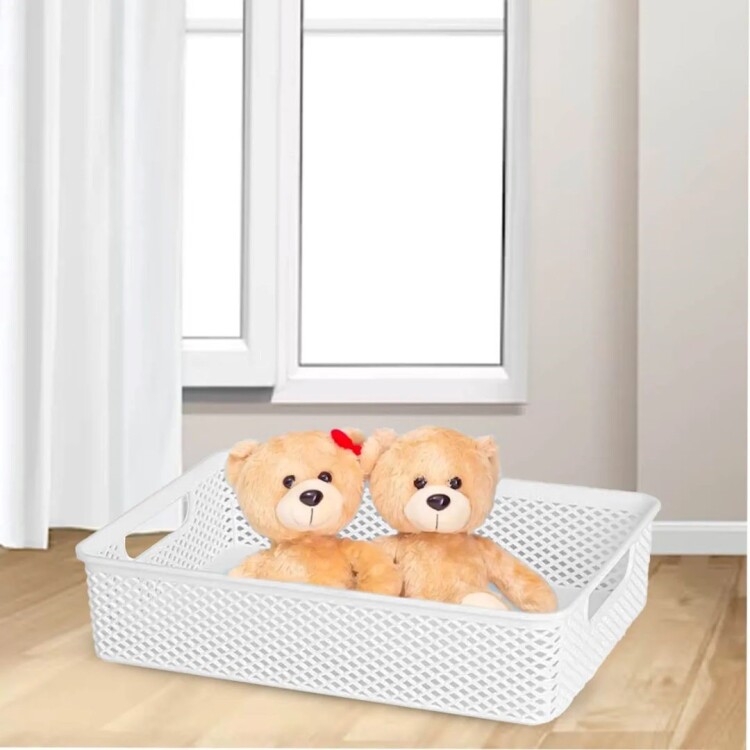 CANASTO ORGANIZADOR LINEA BLANCO 39 CM BLANCO