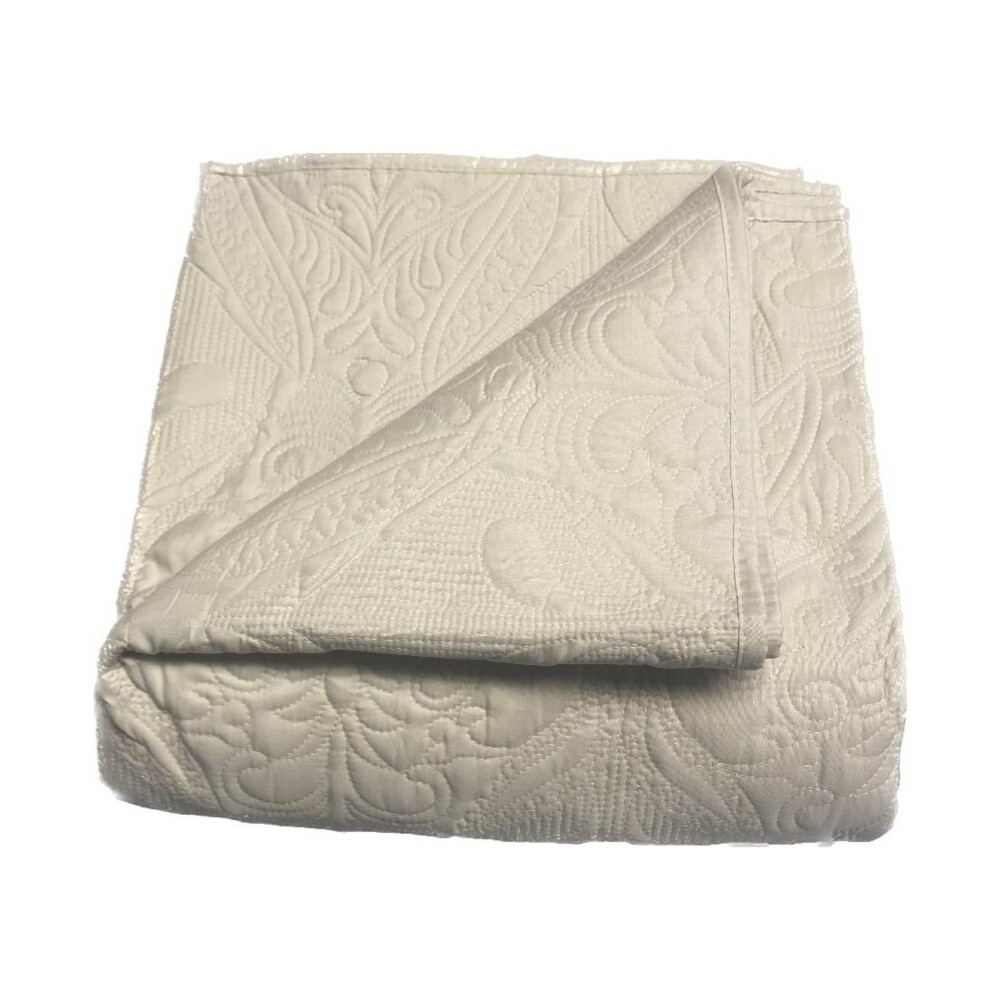 Colcha H&K - Portugal Queen - 240x260cm Beige Grecia