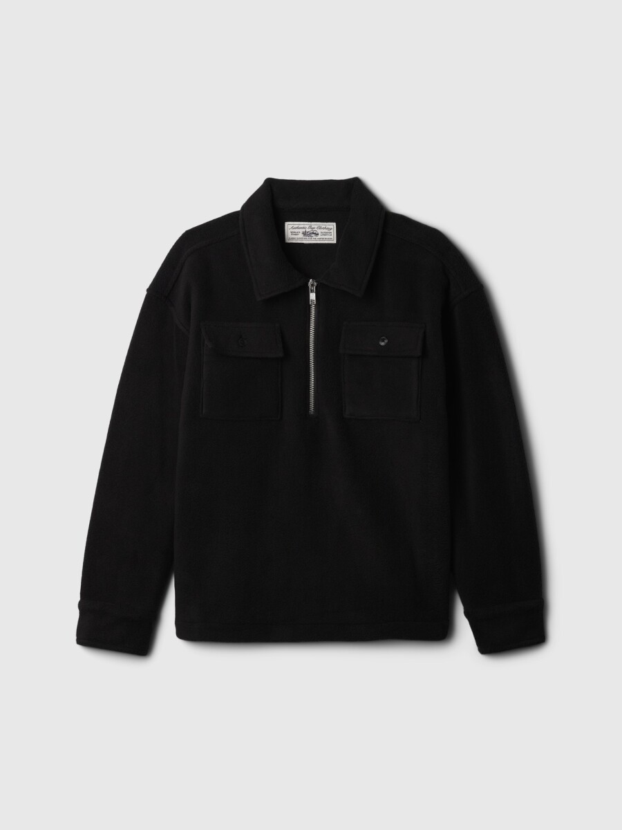 Buzo Medio Cierre Niño - True Black V2 2 