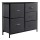 Comoda cajonera 5 cajones tela 80x30x70 cm Negro
