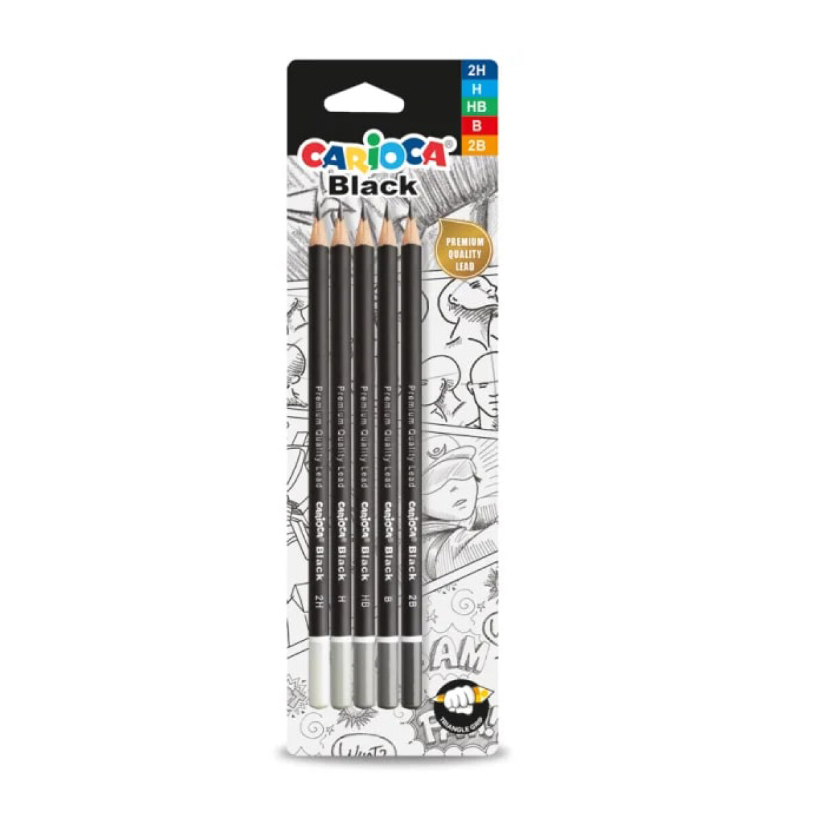 Lapiz Carioca Black graduado x 5 