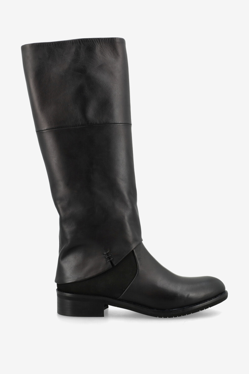 Bota larga Negro