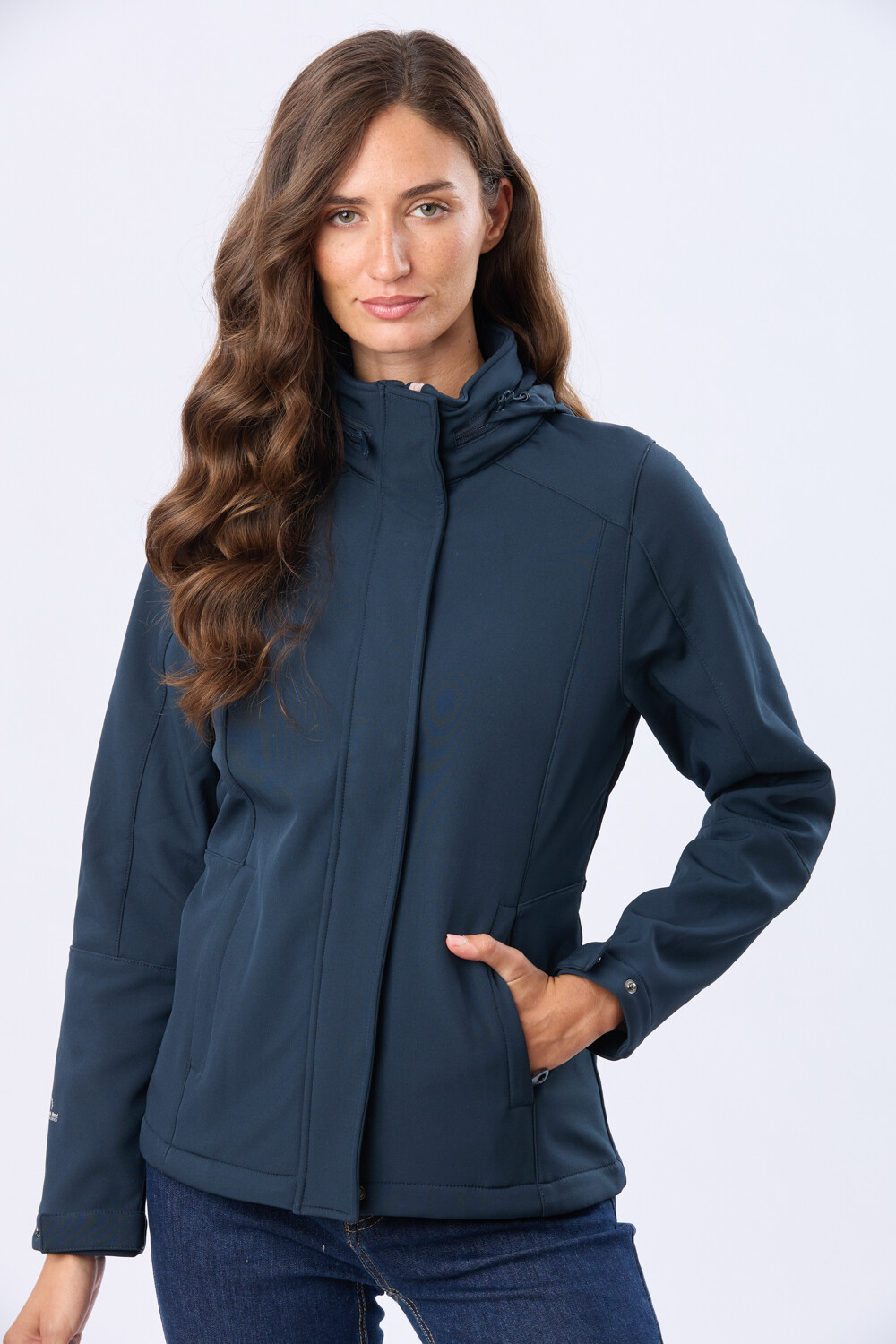 CAMPERA DE NEOPRENO CON CAPUCHA Azul
