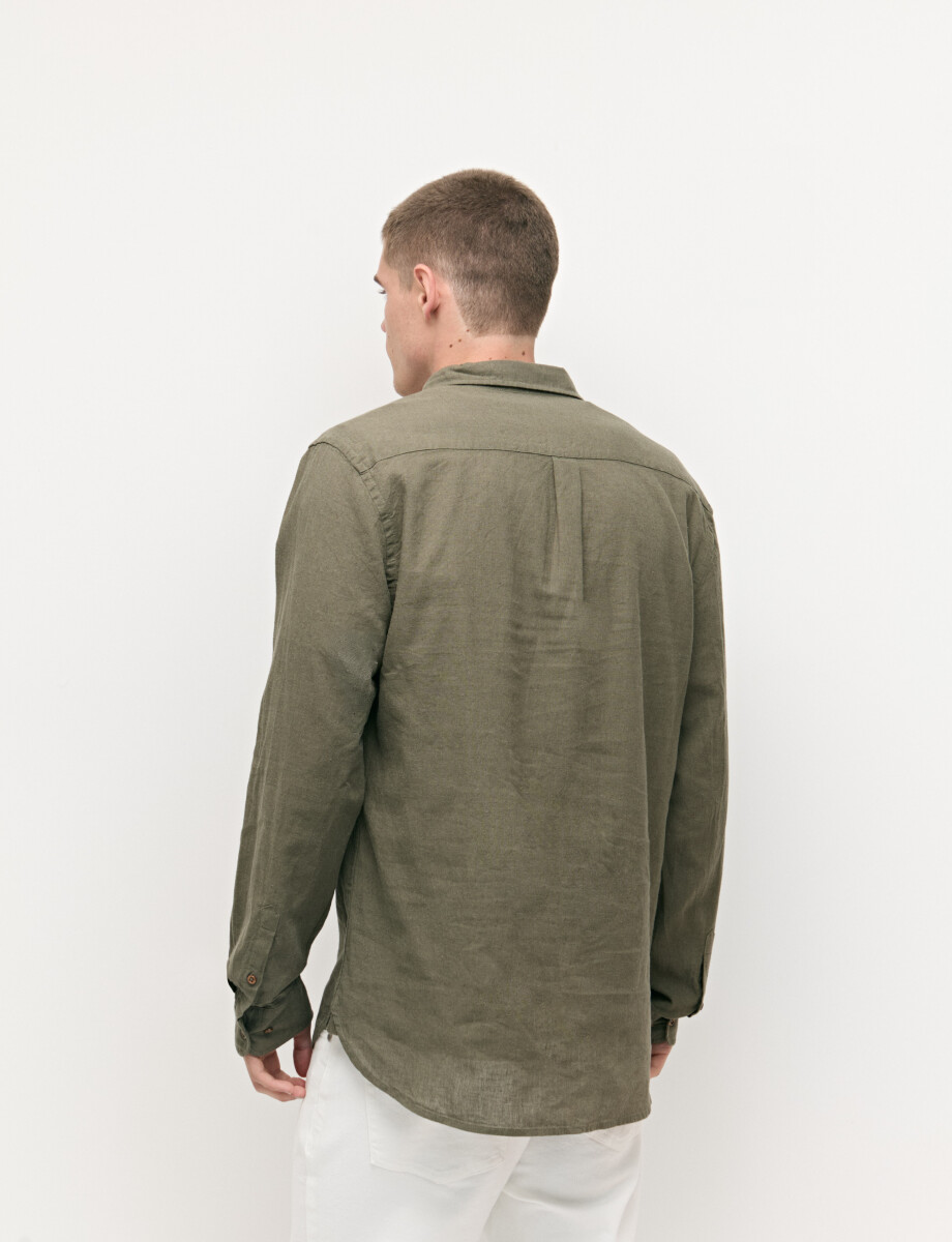 012766 CAMISA LINO WIN Oliva