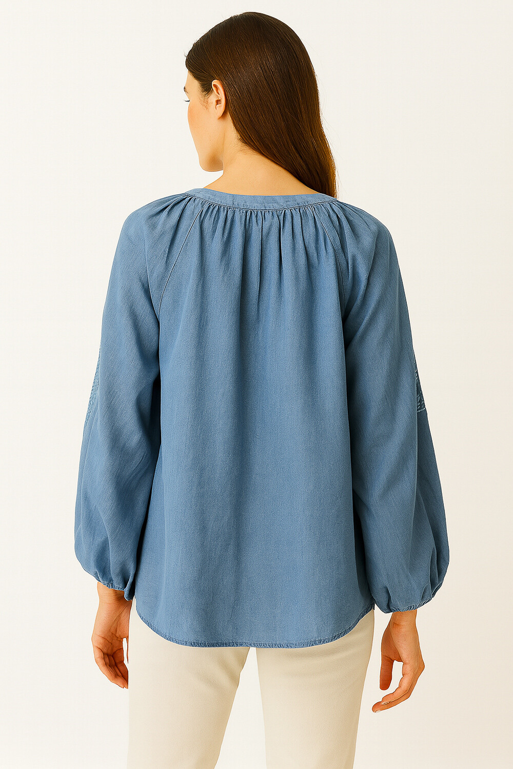 Camisa Zanira Celeste Claro