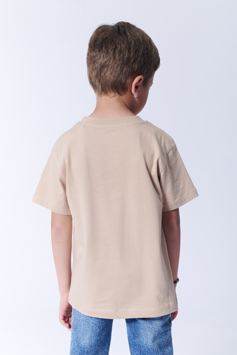 Remera algodón flame Beige