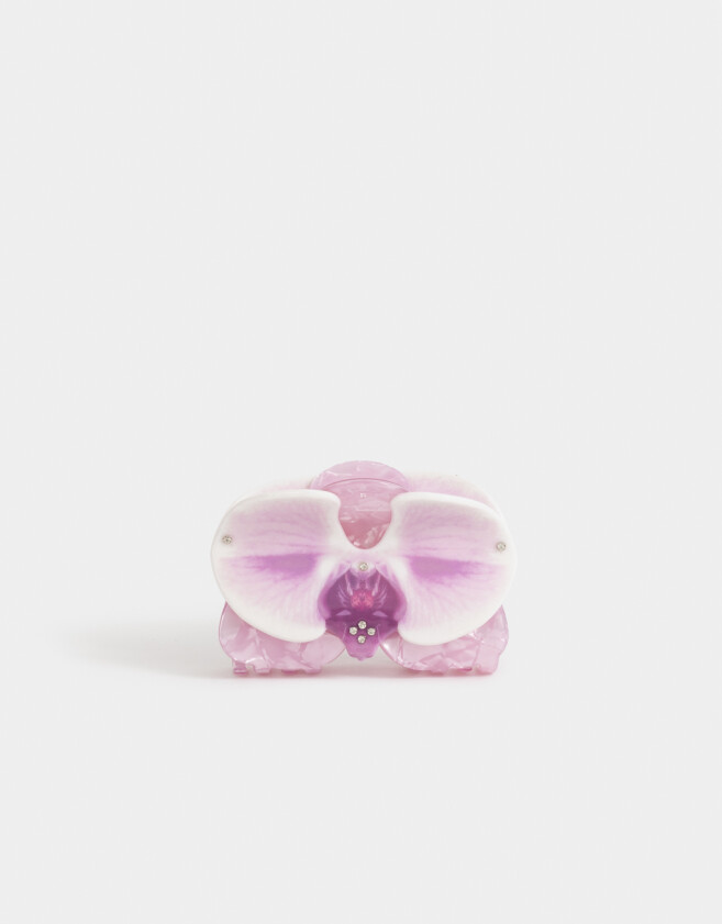 Broche Con flores Broche Acrílico Flor Lila - Violeta Lila