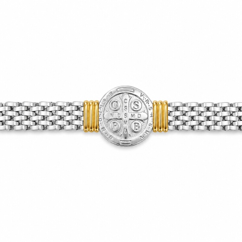 Pulsera San Benito Panther - Plata y Oro - PU5168 sinpiedra