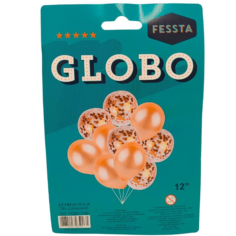 Set de Globo Fessta x10 Und Rosado