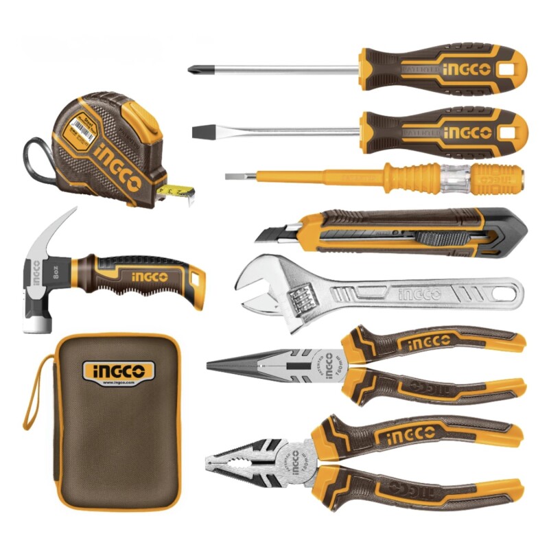 Set x9 Herramientas Ingco Manuales + Estuche Set x9 Herramientas Ingco Manuales + Estuche